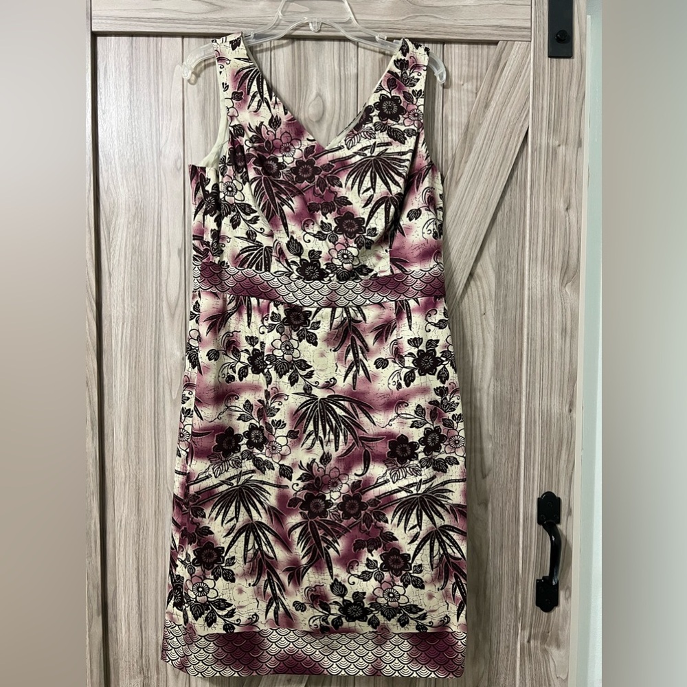 PECK & PECK Sleeveless Floral Print Dress SZ 14 NWT